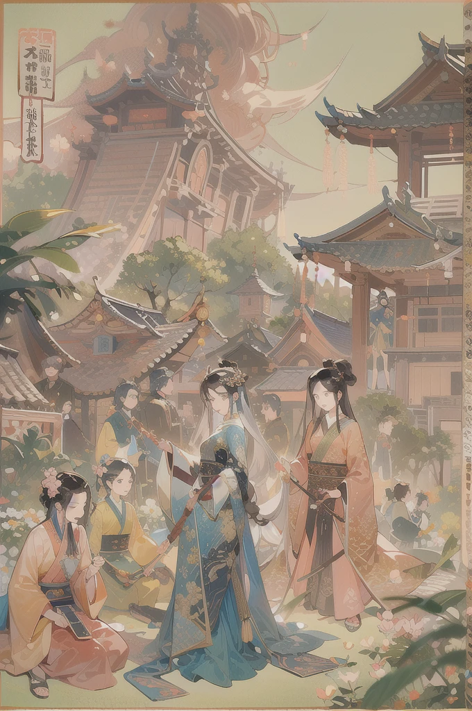 ,(Masterpiece:1.2, high quality), (pixiv:1.4),Gongbi painting of the Song Dynasty
