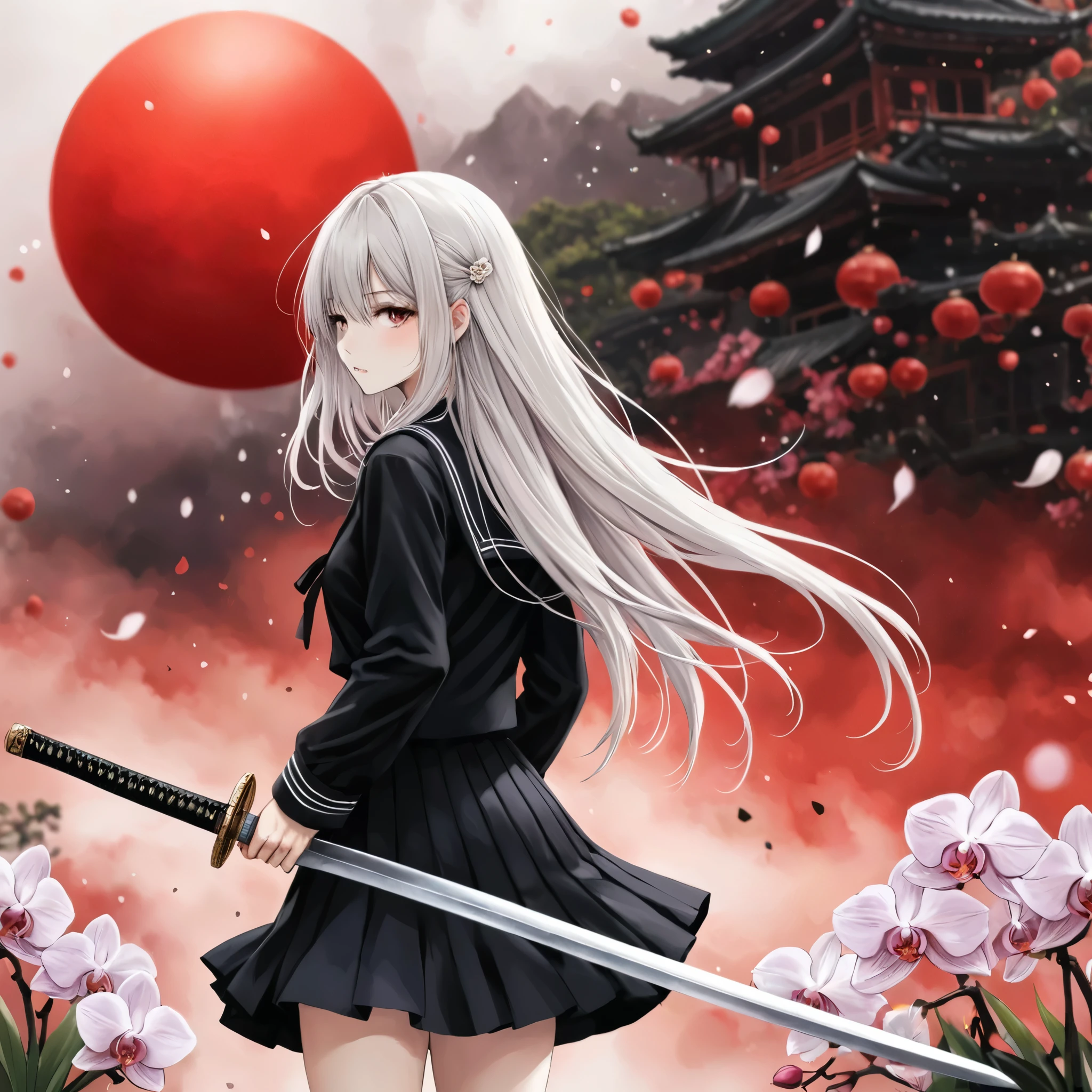 Japanese long sword blade，