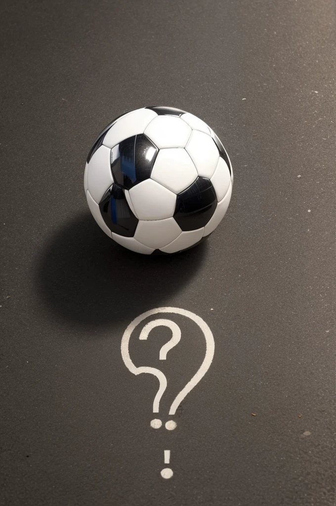 A question mark with a soccer ball 