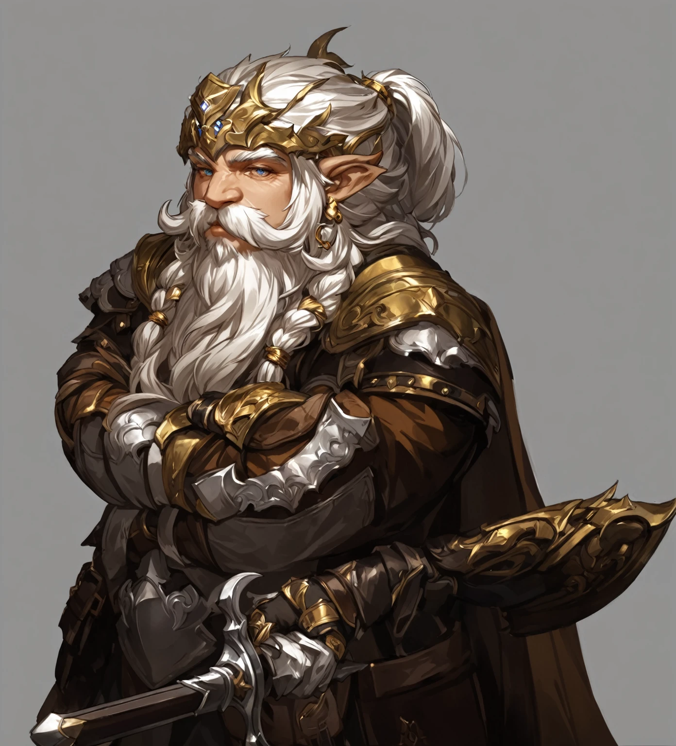 masterpiece, best quality, good quality, Fantasy aesthetics, Highly detailed, shadowverse style, male, dwarf