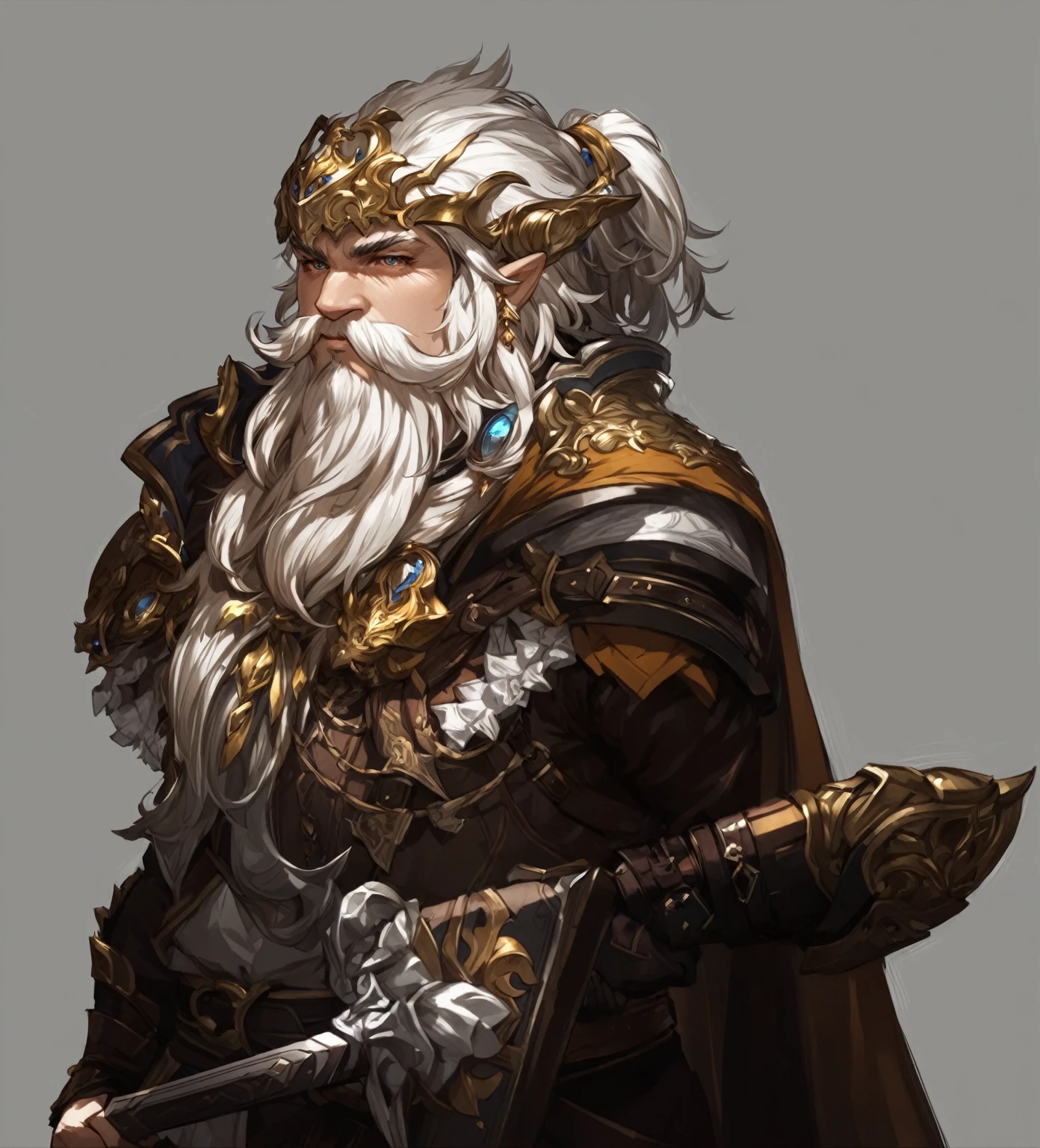 masterpiece, best quality, good quality, Fantasy aesthetics, Highly detailed, shadowverse style, male, dwarf
