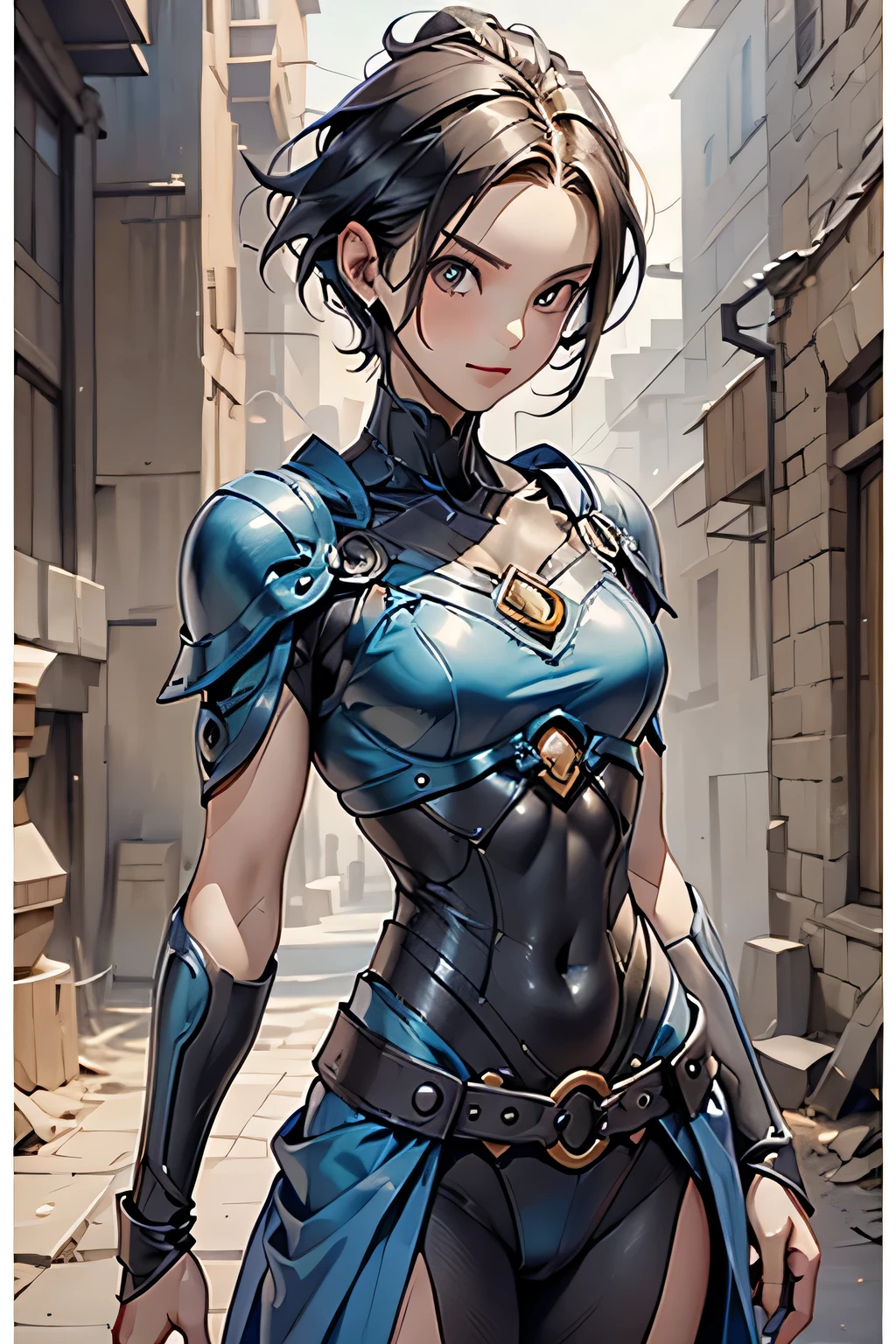 Female Warrior Shortcuts Short Hair Dragon Quest style