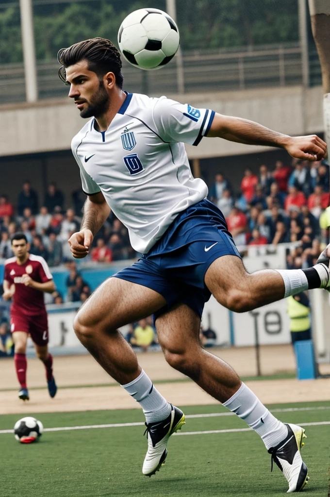 Hombre haciendo deporte fútbol ⚽ en art deco facil