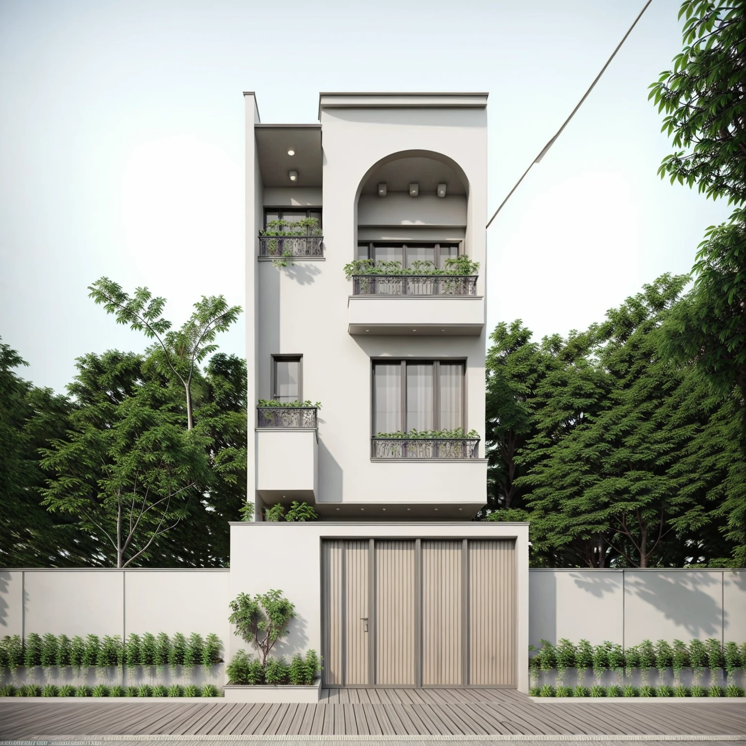 1 morden architect, main material by white wall and wood, 1large yard, 1 road runs in front of the house, (RAW photo, real, best quality, masterpiece:1.2), look morden minimalist, 1 road in front of the house, dynamic lighting:1.3, (hyper realistic, photo-realistic:1.2), high quality, (dark lighting:1.2), perfect lighting, archdaily, no human
