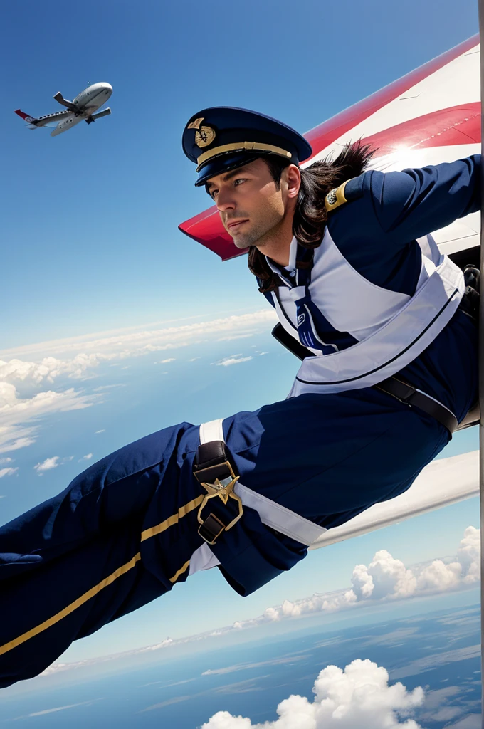 Captain in air
