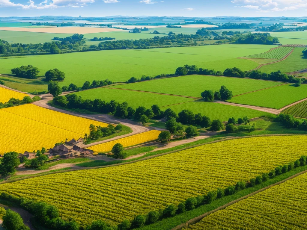 Masterpiece, best quality, (very detailed CG unified 8k wallpaper) (best quality), (best illustration), (best shade) nature harvest wheat, super meticulous --v6, people working in the fields