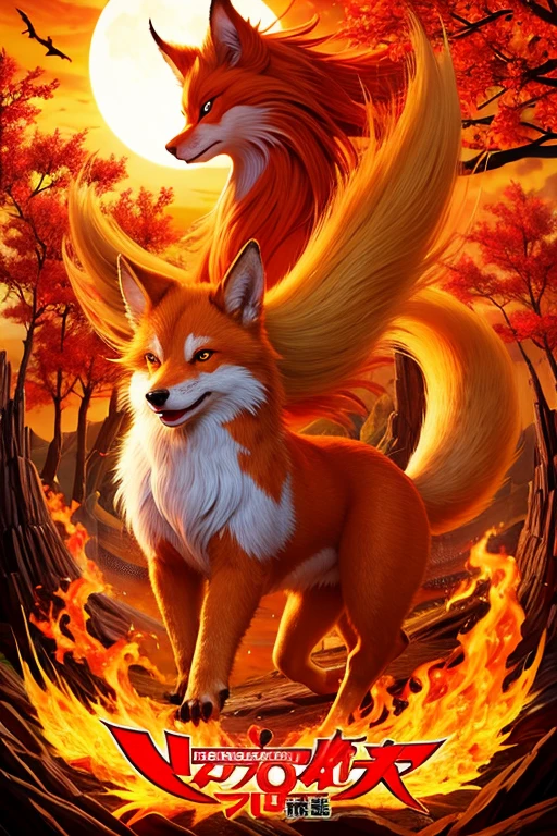 nine tailed fox　animal　strong