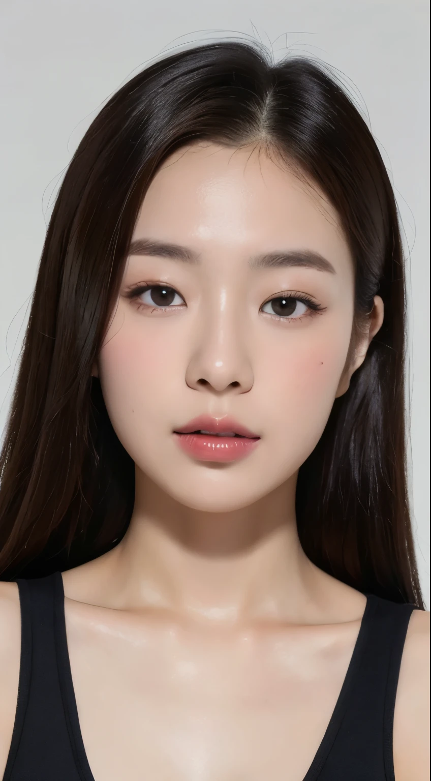 ((best quality, 8k, head of'artwork :1.3)), the whole body, sharpness :1.2, A pretty woman with a perfect figure :1.4, Slim abs :1.2, ((Dark brown hair, big breasts :1.2)), body dress :1.1, (Night view of the city, Balcon moderne :1.1), Highly detailed face and skin texture, Detailed eyes, Double eyelid, Small bust, Uniforme OL, Bureau Wear, t-shirt blanc, Exposed neckline, (Black tights), No panties, scene of'interior, Bureau