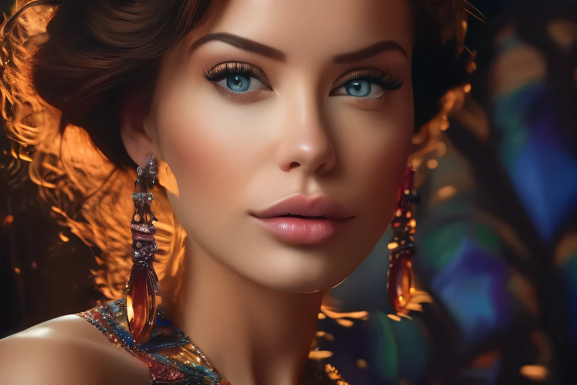 (masterpiece, best quality:1.2), detailed portrait of Laurence Bedard, 1 beautiful woman, solo, elegant high fashion style, hyperrealistic, 8k high definition, vibrant colors, sharp focus, insanely detailed, realistic skin texture, intricate hairstyle, piercing eyes, defined facial features, delicate lips, graceful pose, dramatic chiaroscuro lighting, cinematic composition