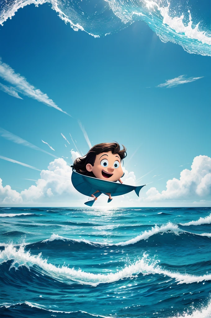 Ocean background cartoon