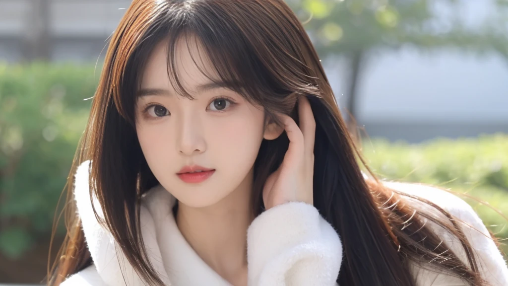 (masterpiece),(Best quality:1.0), (Ultra-high sharpness:1.0), A detailed description, 8K, Japanese cartoon, 1 girl, beautiful Japanese cartoon girl, Suspenders, corolla, Pretty Face, Detailed face, beautiful eyes, Delicate eyes, Dark red eyes, Bright red lips, Red lipstick, Beautiful and stylish hair, Hair highlights, bangs Japanese cartoon style, Best quality, Energetic
