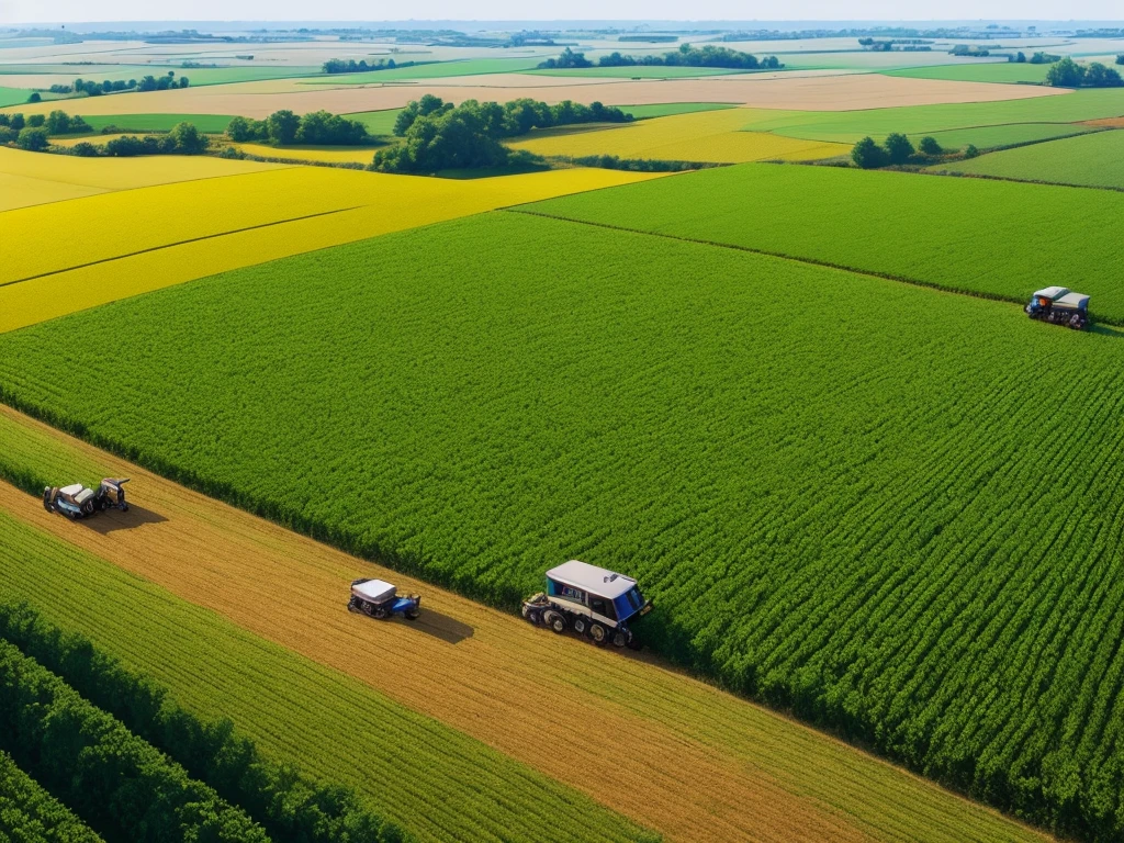 Masterpiece, best quality, (very detailed CG unified 8k wallpaper) (best quality), (best illustration), (best shade) nature harvest wheat, super meticulous --v6, people working in the fields