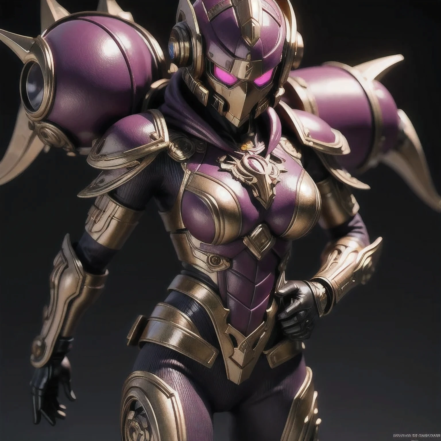 ((detailed)), High_quality, (realistic), CG, art, 8k, masterpiece, (front), character_art, (Sirin), purple_hair, long_hair, medium_breasts, armor, (black_bodysuit, golden accents, latex_bodysuit, glowing_bodysuit, (high_Heels), sexy, lunar themed attire, a woman in a black and gold outfit holding a whip, portrait ninja gaiden girl, katana zero video game character, dominatrix assassin robot, snake-head female assassin, badass pose, kunoichi, vi from arcane, as a character in tekken, slick pink armor, sigma female, mk ninja, mermaid cyborg with a laser whip