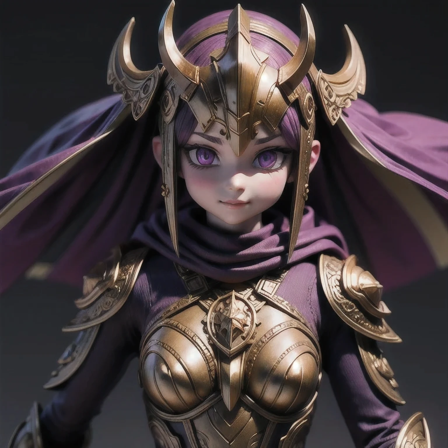 Close up of purple and gold toys, Super detailed fantasy characters, Science Fiction Characters render, detailed humanoid, Star Pathfinder Characters, Science Fiction Characters, Science Fiction Characters, humanoid character, very detailed character, Color Rendering, 3D Rendering Character Art 8K, Alien Armor, safi'jiiva armor, Marmoset Rendering