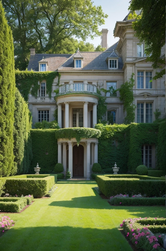 A garden of a mansion, but it&#39;s not just a simple garden. Its huge. The terrain stretches as far as the eye can see, looks more like a park. And it contains a swing hanging from the tree.