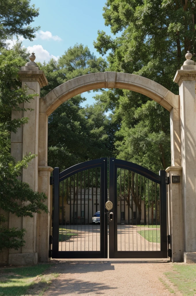 A big gate where nobody knows what is behind it where a Z in front of it