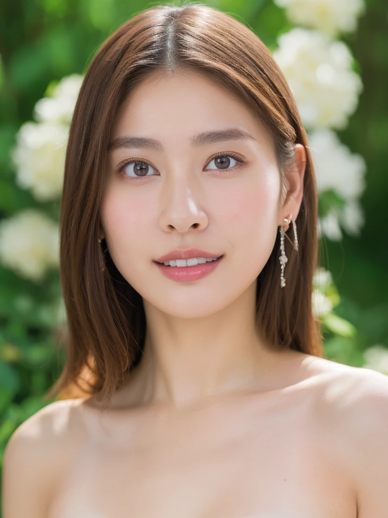 (highest quality, 4K, ​masterpiece :1.3), 
keen focus, bright colors, Bewitching, friendly, whole upper body, full upper body portrait, perfect Nude body, perfect Nude breast,
18 year old, 1 person, (Half Japanese and half Russian）, Beautiful actress face, 
Smooth body :1.3, exemplary body shape:1.5, Perfect style：1.4, subtle smile, casual, liegt casual in einem romantischen wellnessbad, bathing beauty, Nude, japanese bath
, pretty earrings, award winning foto, trending on artstation, 16k resolution, intricate details, masterpiece,
