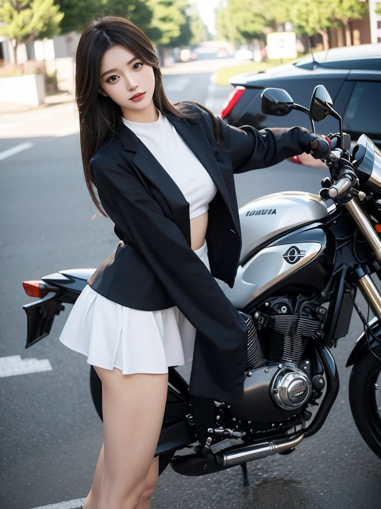Beauty、Beautyライダー、beautiful girl、Beauty、Female Pabiker、Motorcycle rider suit、beauty、Beautiful woman、Handsome woman、mini skirt、Bodysuits