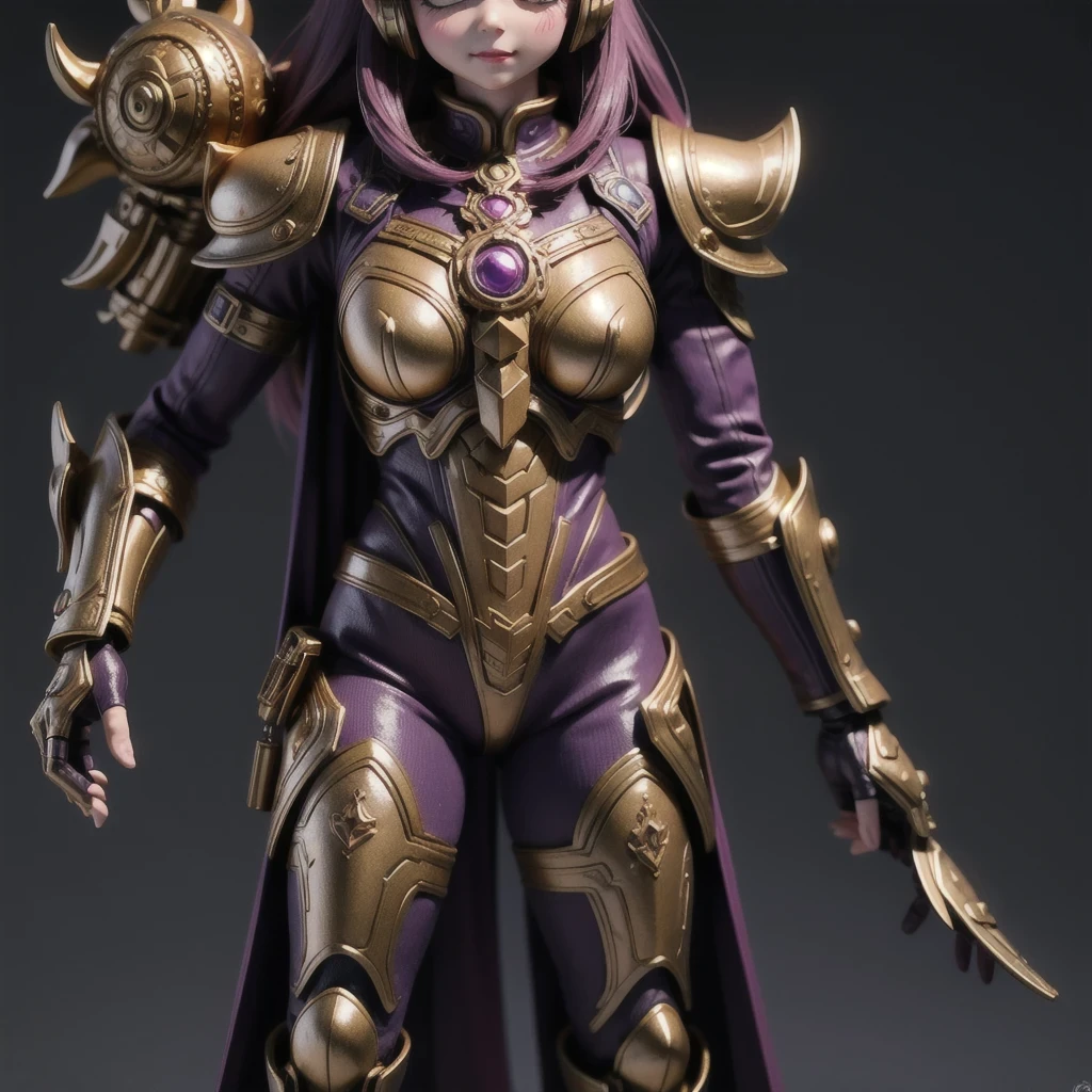 Close up of purple and gold toys, Super detailed fantasy characters, Science Fiction Characters render, detailed humanoid, Star Pathfinder Characters, Science Fiction Characters, Science Fiction Characters, humanoid character, very detailed character, Color Rendering, 3D Rendering Character Art 8K, Alien Armor, safi'jiiva armor, Marmoset Rendering