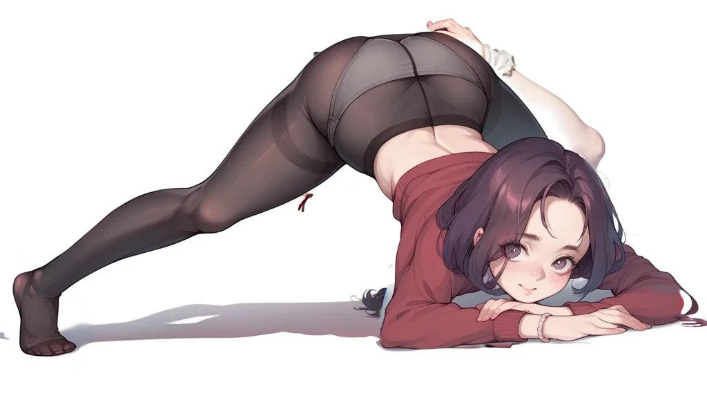 Add background, cute girly bedroom with a lot of pink, posing on floor of her bedroom anime style, UHD, realistic