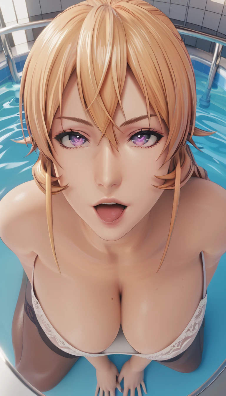 score_9, score_8_up, score_7_up, score_6_up, erina nakiri, long hair, blonde hair, purple eyes, BREAK (masterpiece:1.2), best quality, high resolution, (beautiful detailed eyes:1.3), perfect lighting, (perfect hands, perfect anatomy), hearts, pleasured, large breast, kampala blend outfit, commercial ad, magic-realism, full body, reflection water
