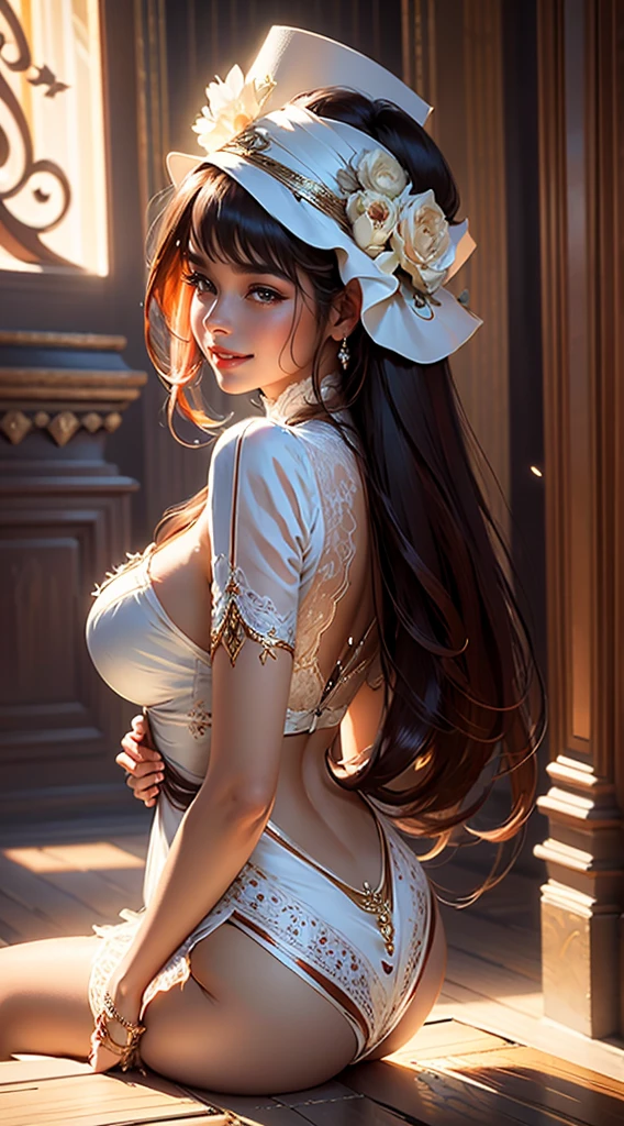 }(Masterpiece - Ultra-detailed, Very high resolution) Prepare to be enchanted by a true masterpiece that combines ultra-detailed art with high-resolution rendering. mellow +30. This work depicts a mesmerizing standing alone woman with long red-hair (1.3) and captivating purple eyes (1.2), emanating an aura of elegance and mystery in Victorian environments. standing. Walking with your feet on the ground. standing alone. Intricate details and realistic textures invite you to explore every aspect of this enchanting composition.. Woman wearing classic Victorian costume from 1878. Red lips. going, writing, lying down, standing, on your back, dynamic poses. Get ready to dive into a world where beauty and craftsmanship merge perfectly.Walking with your feet on the ground. vestindo roupas pretas, PENETRATING LOOK AND SEDUCTORY SMILE