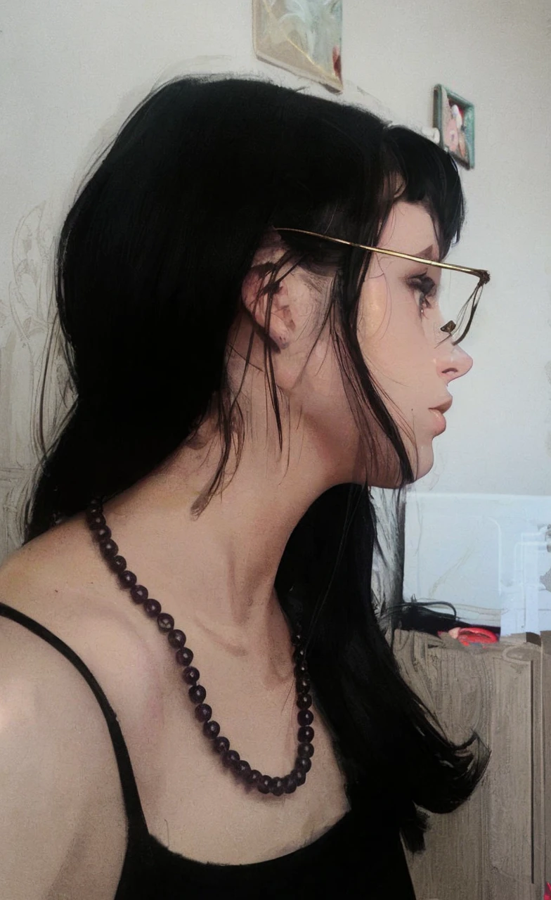 a beautiful young girl, detailed eyes, full lips, long eyelashes, elegant expression, soft skin, intricate hair strands, delicate facial features, slender neck, flawless complexion, serene look, graceful posture, luxurious jewelry, ornate headdress, gilded frame, chiaroscuro lighting, cinematic composition, renaissance oil painting style, muted color palette, warm tones, dramatic shadows, photorealistic, 8k, best quality, masterpiece, anime