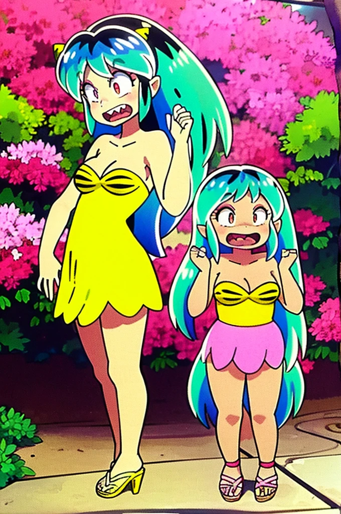 A naked Coco Pommel has Spike tide up, Coco Pommel and Spike Equestria girls, at the park by a tree, Coco Pommel and Spike, cuerpo completo, High resolusion