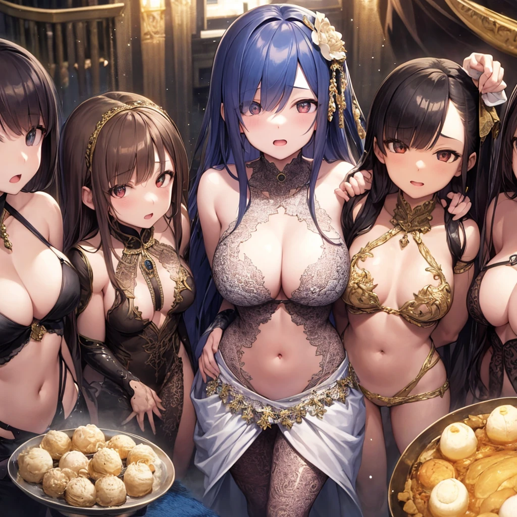 million+girls, group shot, extremely detailed,harem,(detailed drooping eyes:1.3)