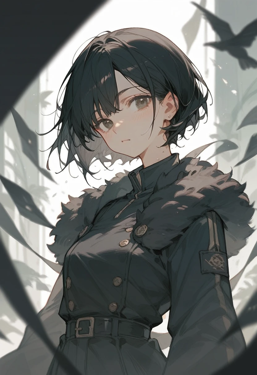 Girl, short black hair