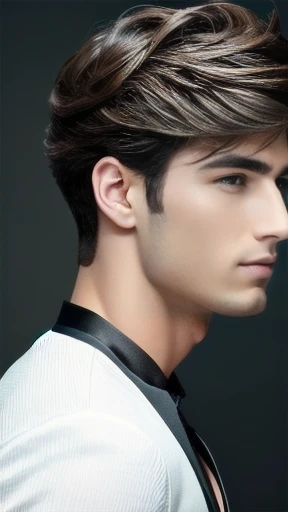 make a beautiful image of the young jew  men Stylish hair with focus on the face
