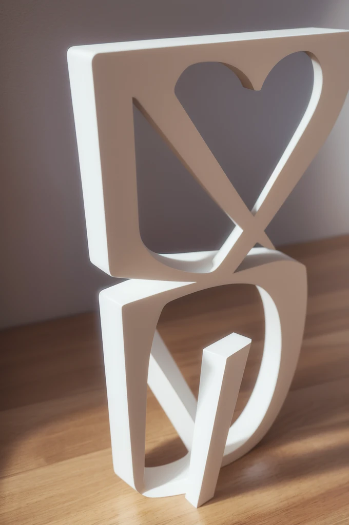 A personalized 3D letter V