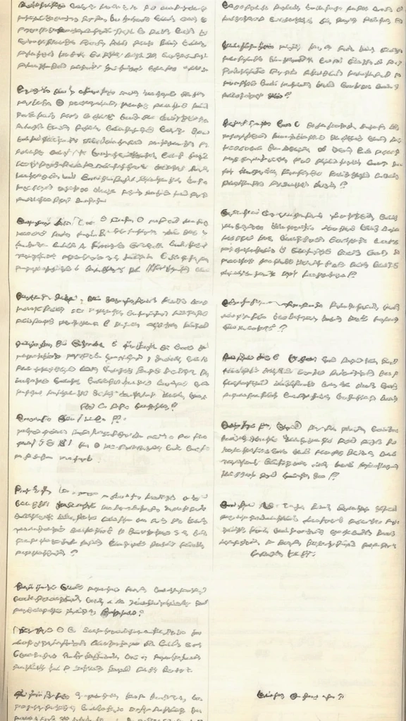 Intricate, full-page wit strange made up language and flow charts and stuff