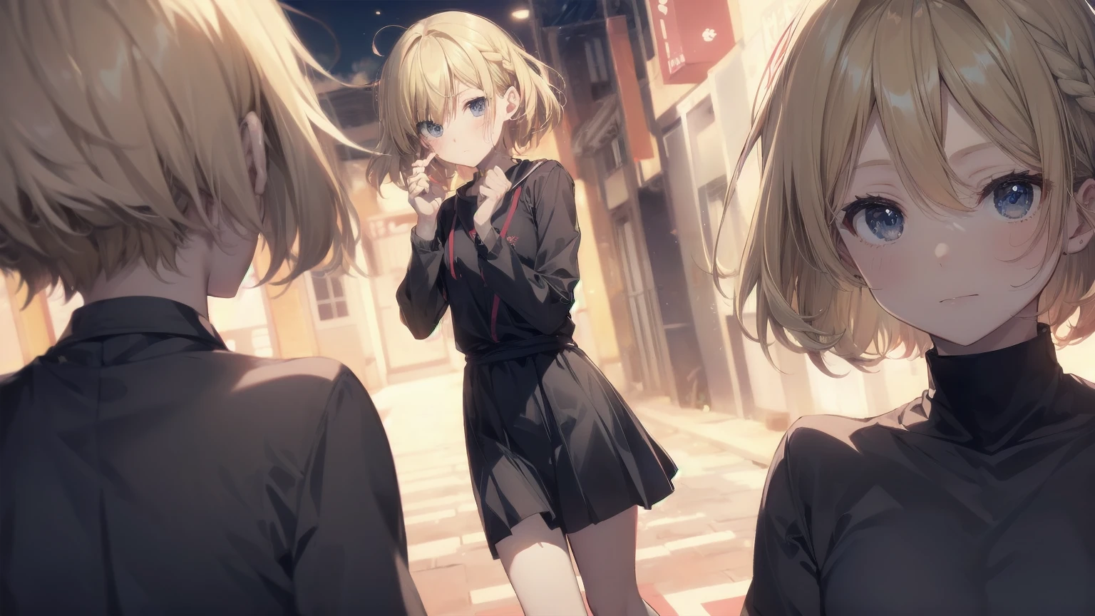 Highest quality, Anime Moe Art Style,Best Anime 8K Konachan Wallpaper,pixiv contest winners,Perfect Anatomy, (Please draw a girl walking sleepily to school..... ),break, 1 Girl, (alone,,,:1.3),high school student, short hair, amount, (Hair above one eye:1.7),All limbs, Full Finger,Medium Chest, Between the legs, Small eyes,accurate black eyes, Very detailed,High resolution,Ultra-Dense Skin, Professional Lighting,8K eye detail, (Cute illustrations:1.2),blonde,blonde hair,Expressionless,(Hair on one eye:1.5),Highest quality, Anime Moe Art Style,Best Anime 8K Konachan Wallpaper,pixiv contest winners,Very detailed,High resolution,Ultra-Dense Skin, Professional Lighting,8K eye detail, (Cute illustrations:1.2),blonde,blonde hair,Expressionless,(Hair on one eye:1.5),カラフルでカラフルなshort hair,Wearing a yellow apricot colored JK uniform and a white pleated skirt,knee-length white silk,Dignified and cute,A little sweet