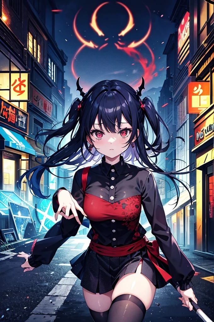 generate me a manga cover related to demons and the modern world