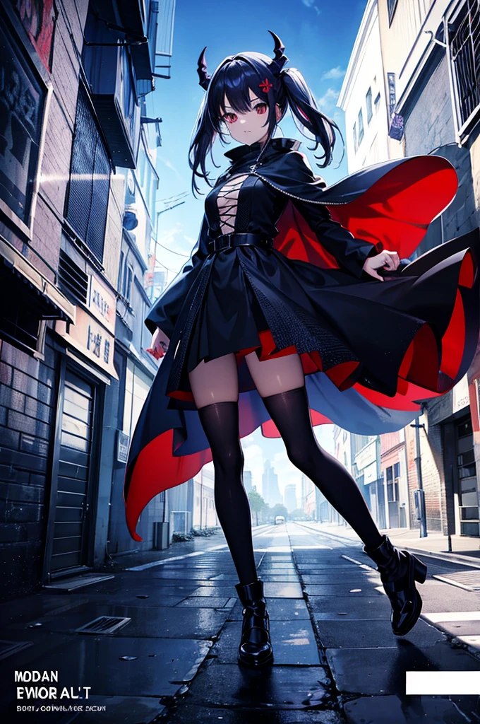 generate me a manga cover related to demons and the modern world