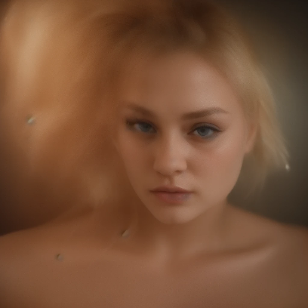 a drunk blonde woman, pineapple text, detailed facial features, beautiful eyes and lips, dramatic lighting, neon colors, surreal, cinematic, highly detailed, 8k, photorealistic
