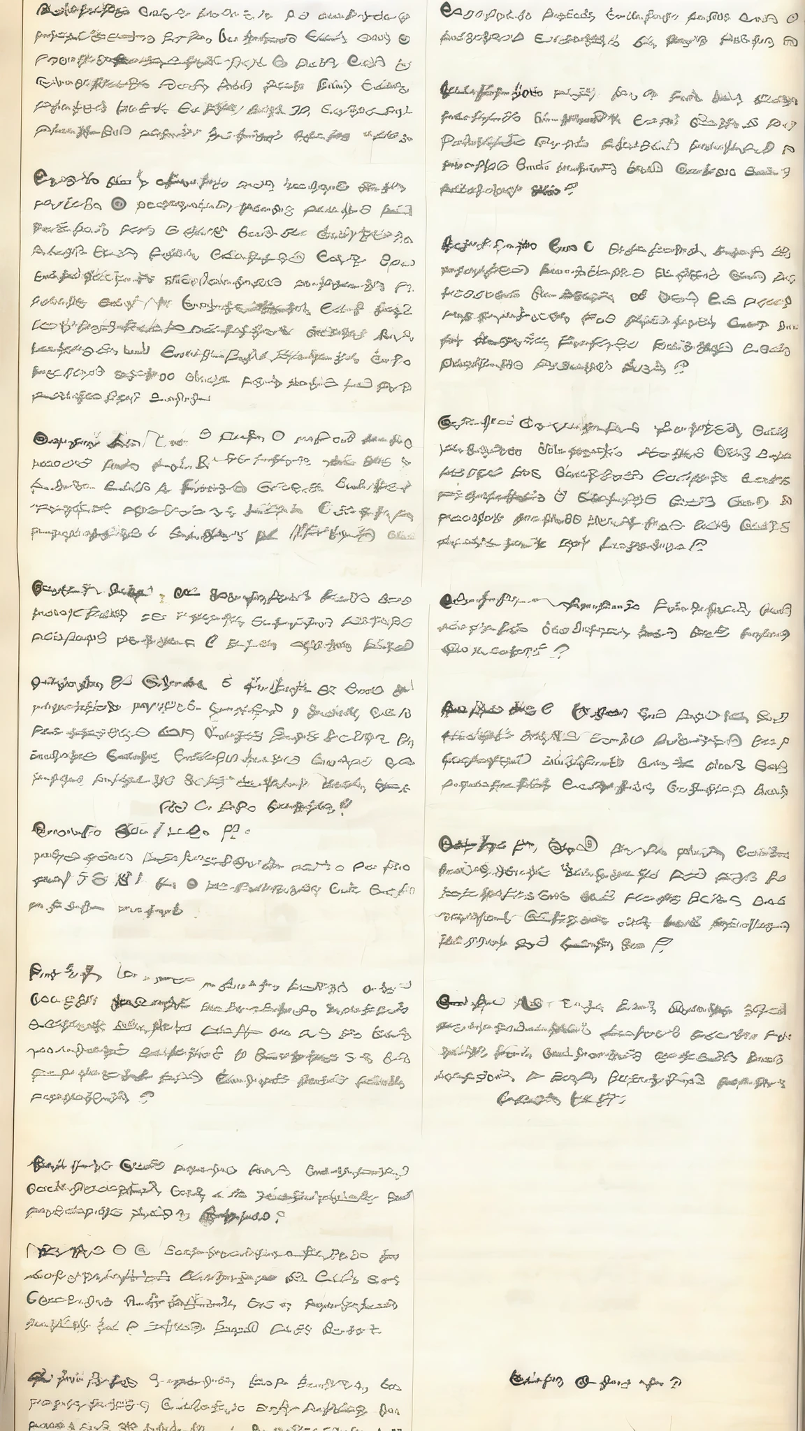 Intricate, full-page wit strange made up language and flow charts and stuff