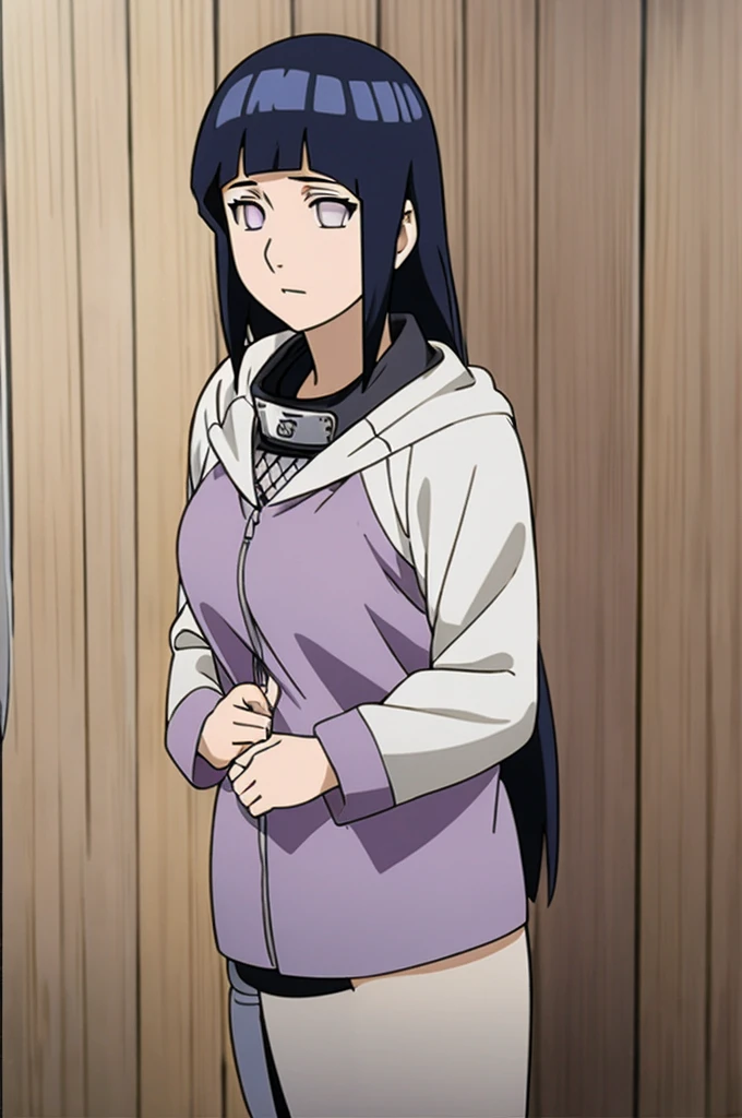 Young Hinata hyuga, nude, showing her 