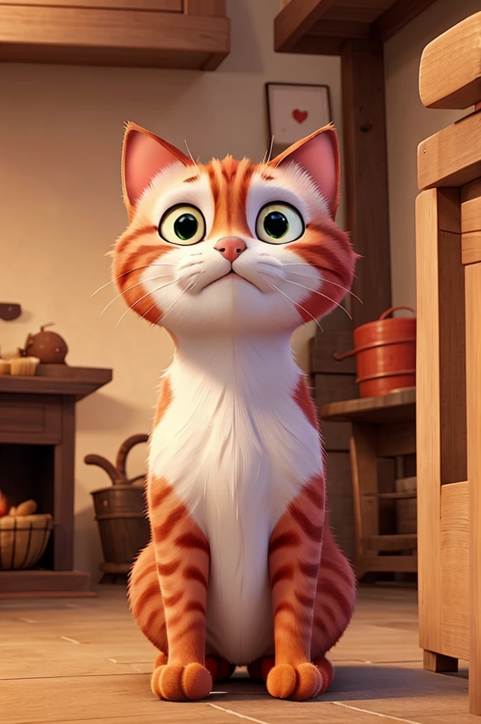 Red color cat 