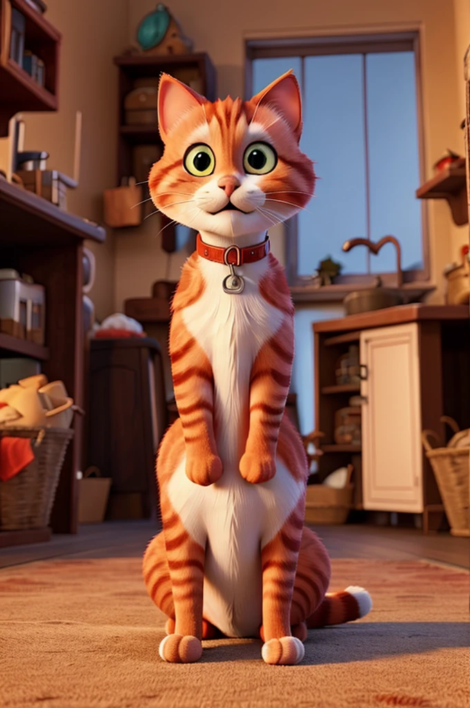 Red color cat 