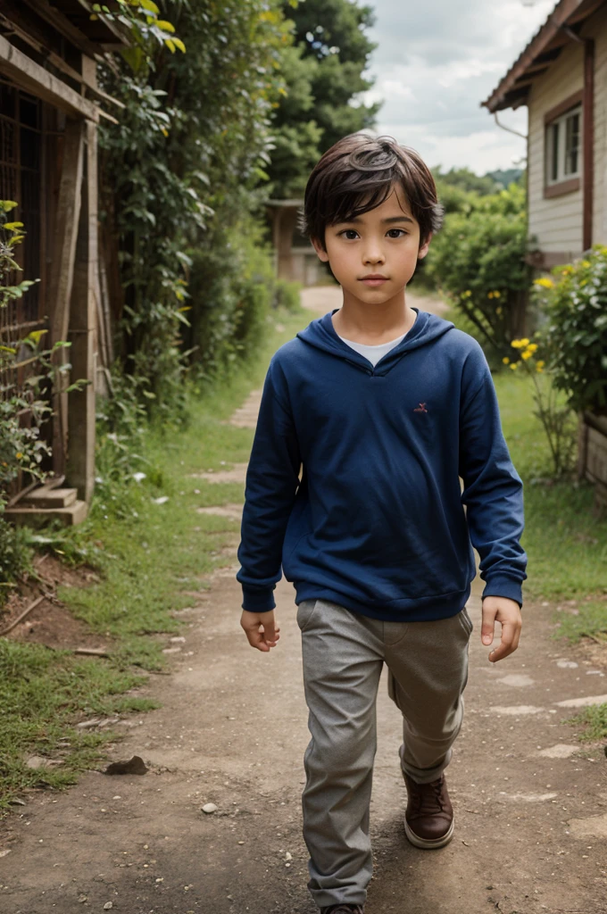 Protagonist boy who Leaves his family to explore the real meaning of life
