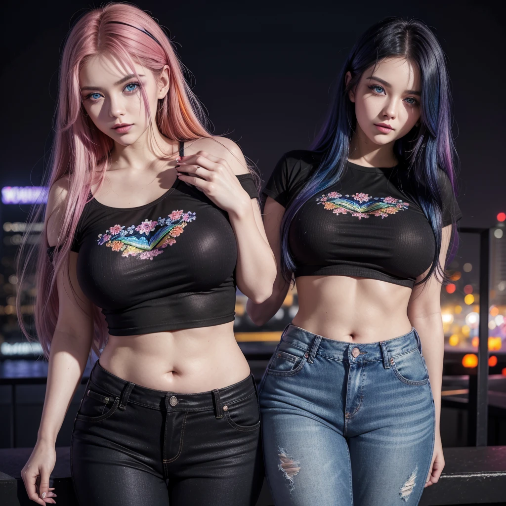 (Chest puffing pose),(Random Hairstyles),(Best image quality,(8k),Ultra-realistic,最high quality, high quality, High resolution, high quality,Attention to detail,Beautiful details,Fine details,Extremely detailed CG,Detailed Texture,Realistic facial expressions,masterpiece,in front),Bodysuits,stockings,Pink Hair, ,, (((Tight waist))), ((Big Breasts)),(See through),(((He has many tattoos all over his body)),(NSFW:0.5)