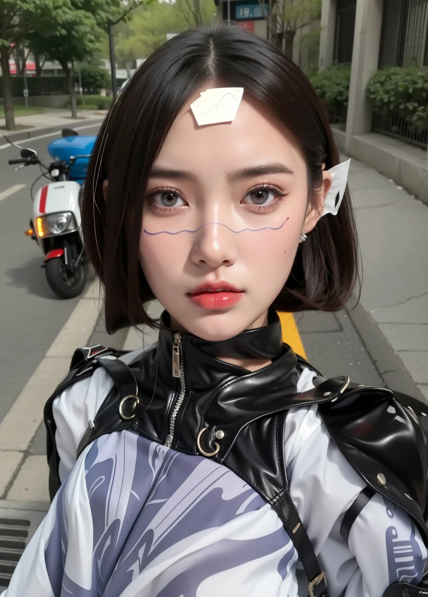 Realistic style,8K picture quality,Very detailed, Delicate face, Realistic style的照片, Stock Photography , rich and colorful, Surreal, Realistic textures, Dramatic Lighting, Distiller 800 (8K, original photo, Better quality, masterpiece: 1.2), Very detailed, (Extremely delicate skin: 1.2), 8K Ultra HD, SLR camera, Soft Light, high quality, 冰冻Queen, Queen, snow castle,Blue pupils,Apply red lipstick,Very delicate tattoo design,Jewelry,