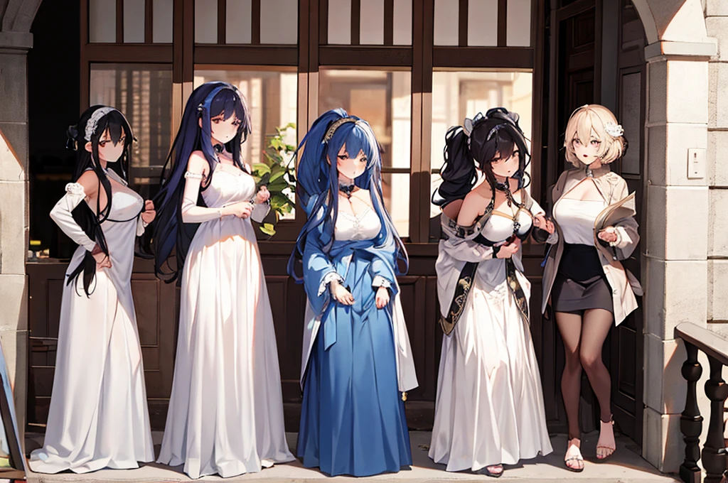 million of girls, group shot, extremely detailed,harem,various hair style, various hair color,