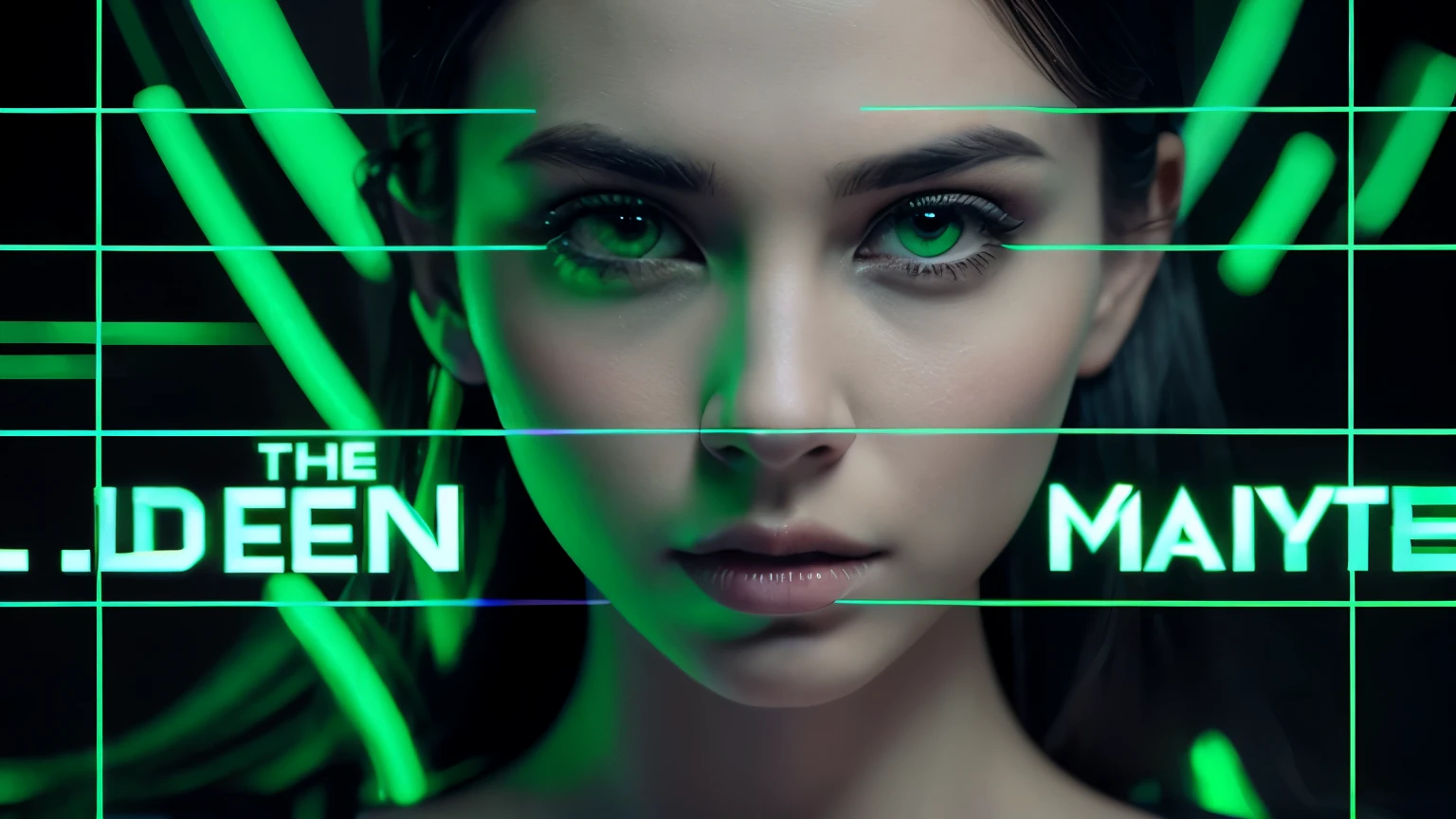 Theme Colors: Green, Black, and White
Design Elements:
Background:
Use a gradient of black fading into dark green to create a dramatic effect.
Add subtle white digital matrix-style code in the background for a high-tech feel.
Main Image:
Show a close-up of a human face (half real, half deepfake). The deepfake side should have exaggerated expressions, emphasizing "Insane Control".
Add a digital grid overlay on the deepfake side to highlight the AI aspect.
Text:
Top Left Corner: "NEXT LEVEL" in bold, white, futuristic font.
Bottom Right Corner: "AI DEEPFAKE" in bold, green font with a slight 3D effect.
Middle: "INSANE CONTROL" in black font with a white outline for contrast and emphasis.
Accents:
Use green neon lines to separate different sections of the thumbnail.
Add a small "AI" logo in the bottom left corner.