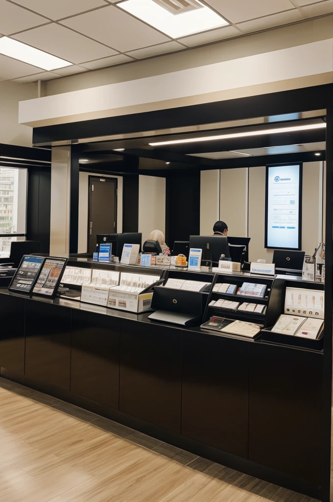 Photo of busy bank
