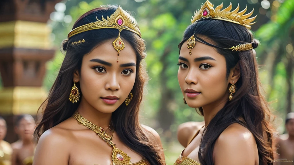 create a hyper realistic photo a beautiful indonesian girl as a hero in dynasty kingdom of padjajaran, Diah Pitaloka is a beautiful Sundanese girl 