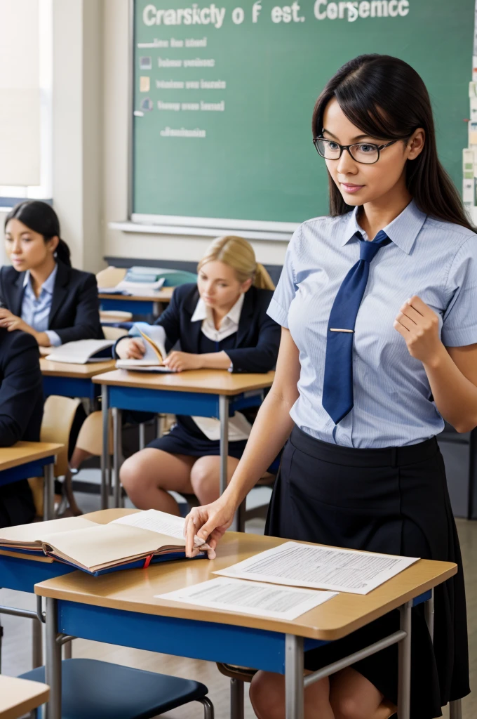 A professor teaching in classroom about banking and finance 