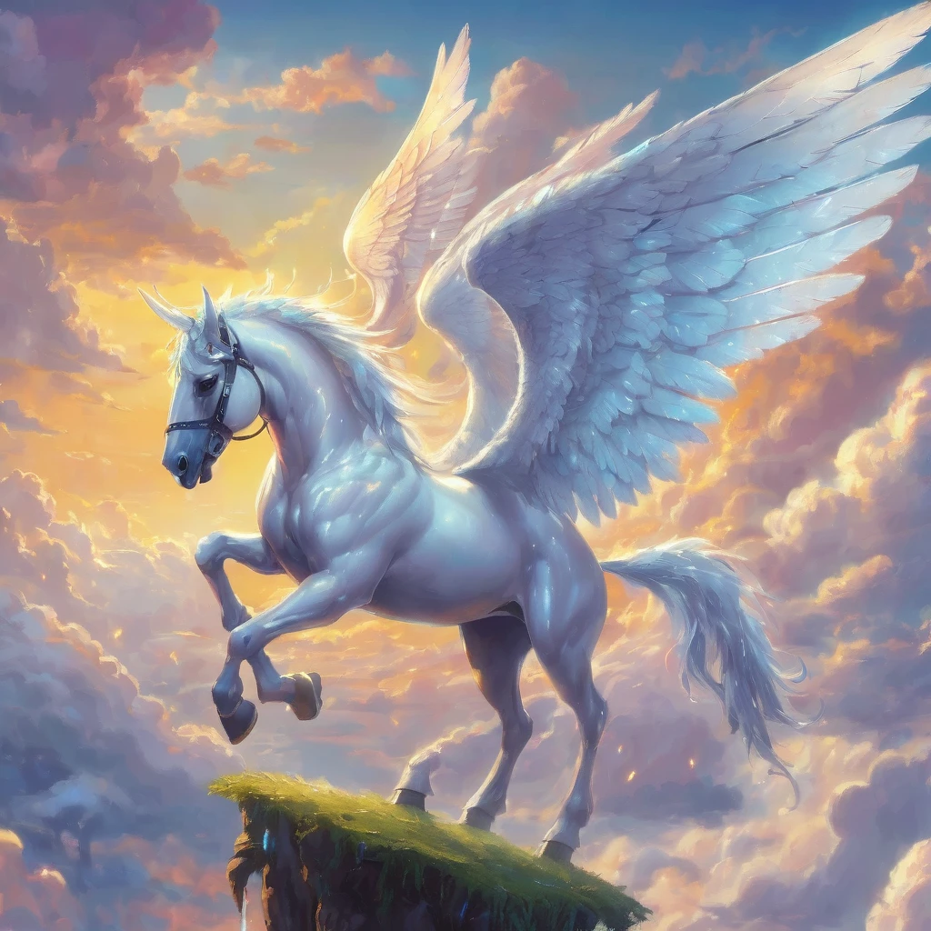 Pegasus at sky fantasy artwork